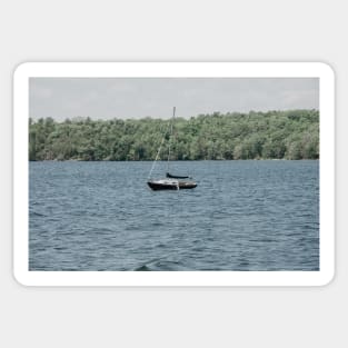 boat on the lake Sticker